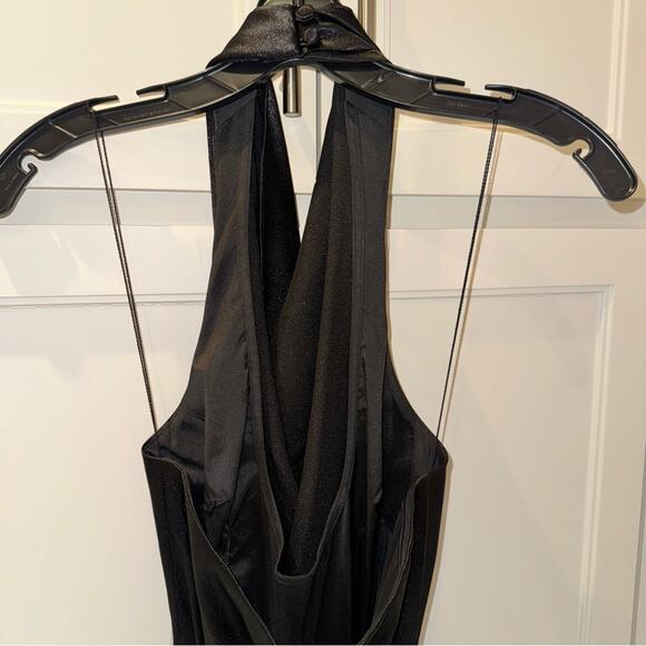 Aidan by Aidan Mattox Cowl Neck Jumpsuit Black 2 - Picture 8 of 12